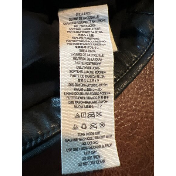 Free People Y2K Mini Skirt Black Belted Faux Leather Short Vegan Lined Size 2 - Picture 7 of 8